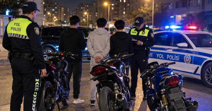 Motoxuliqanlıq edən yeniyetmələr SAXLANILDILAR FOTO