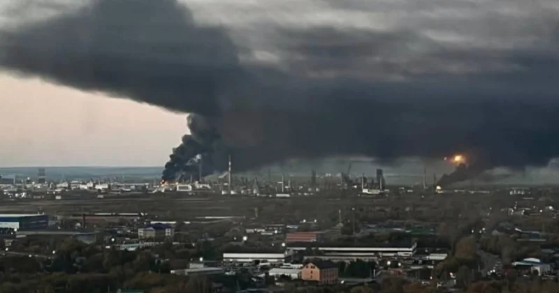 Ukrayna “Lukoyl”un zavodunu vurdu VİDEO