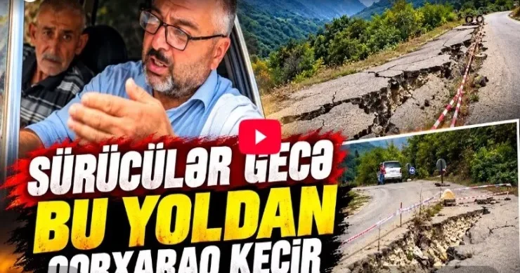 Qubada YOL ÇÖKDÜ: 8 kəndin rayon mərkəzi ilə əlaqəsi təhlükə altındadır