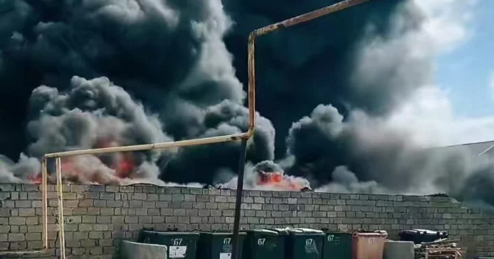 Bakıda güclü yanğın məhdudlaşdırılıb FOTO YENİLƏNİB