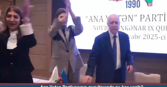 Həmin qalmaqallı qurultaydan daha bir görüntü