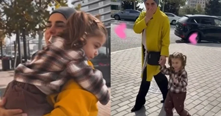 Fərqanə Qasımova nəvəsi ilə Video