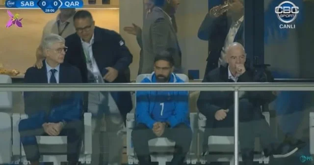 Venger, Rövşən Nəcəf və İnfantino Sabah Qarabağ oyununu stadiondan izləyir VİDEO
