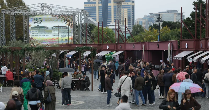В Баку продолжается фестиваль оливок, несмотря на дождливую погоду (ФОТО)