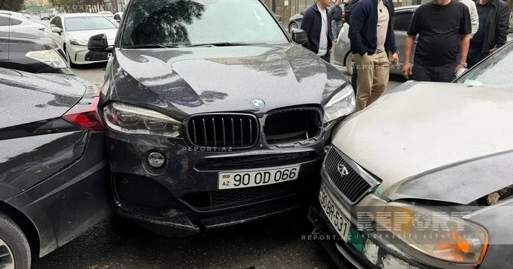 Sumqayıtda beş avtomobil toqquşub FOTO