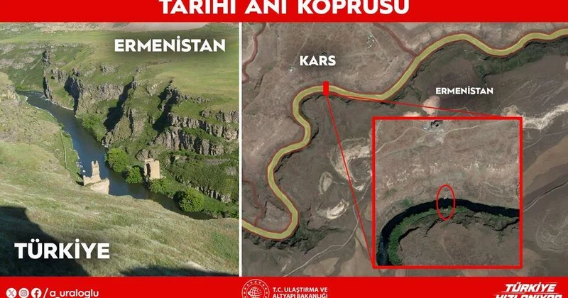 Türkiyə Ermənistanla sərhəddəki tarixi körpünü yenidən inşa edir