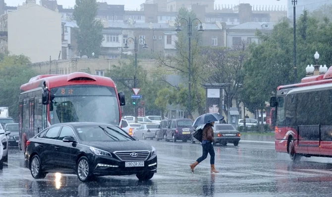 Bakıya leysan yağacaq Xəbərdarlıq