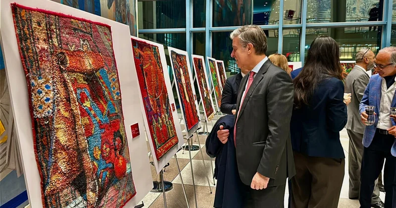В ООН организована выставка азербайджанских ковров, получивших вторую жизнь ФОТО