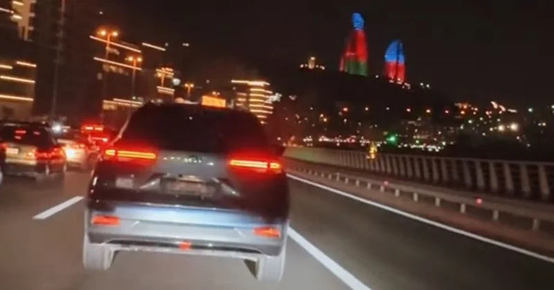 Nömrəni söküb avtobus zolağına girən sürücü Saxlanıldı