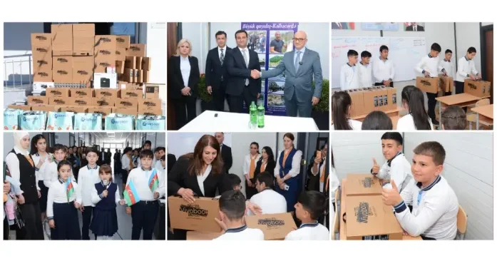 Şirkət Kəlbəcər məktəbinə 73 noutbuk hədiyyə etdi FOTOLAR