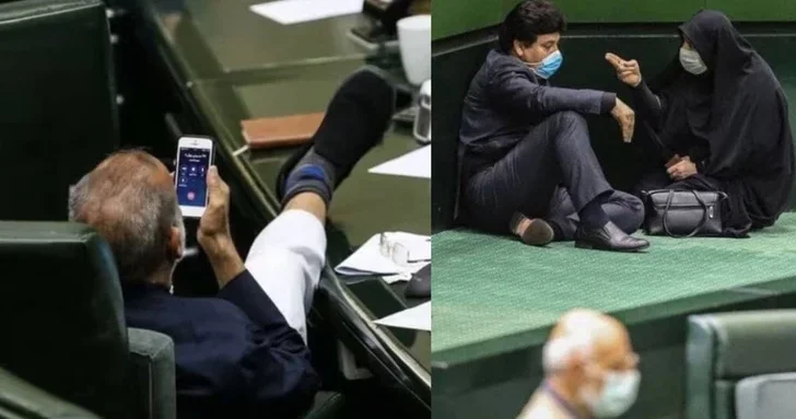 Кадры из иранского парламента: депутаты устроили отдых прямо на заседании