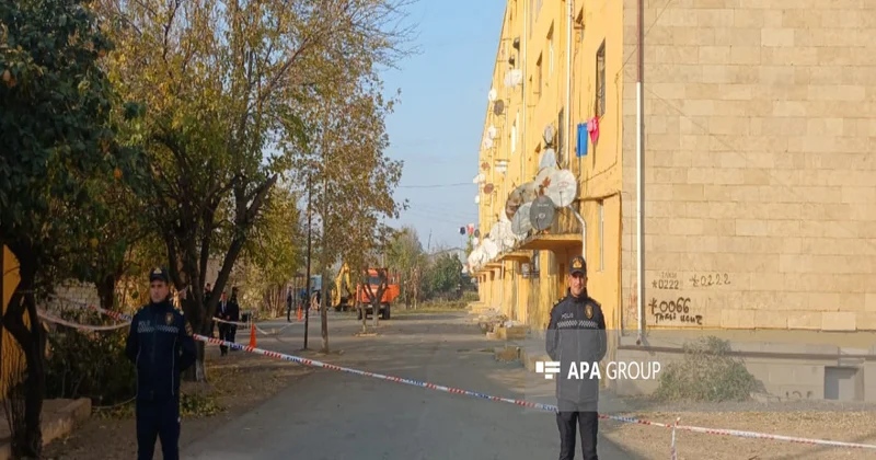 Goranboyda mənzillərin döşəməsinin çökməsi nəticəsində yararsız hala düşən bina söküləcək FOTO