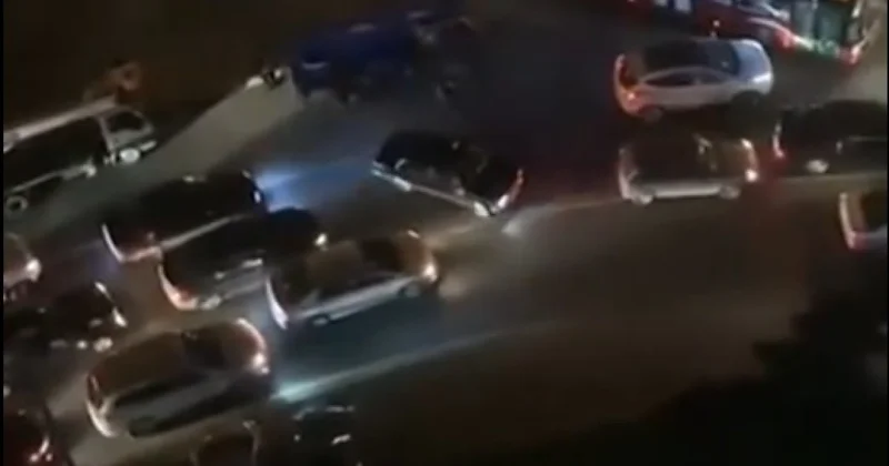 Bakıda taksi təhlükəli anlara səbəb oldu VİDEO