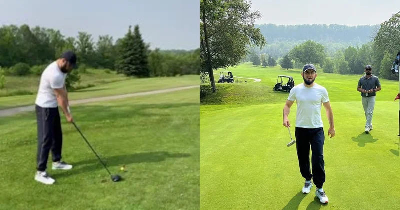 Maxaçev qolf oynamaq bacarığını nümayiş etdirib VİDEO