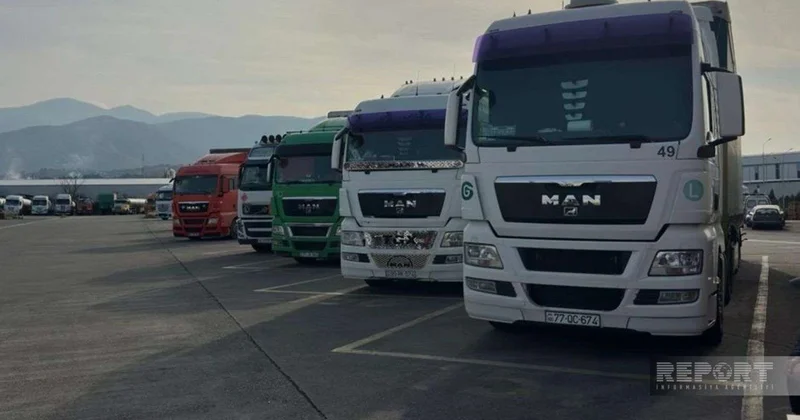 Azərbaycan yük maşınları 20 gündür Gürcüstan gömrüyündə saxlanılır FOTO
