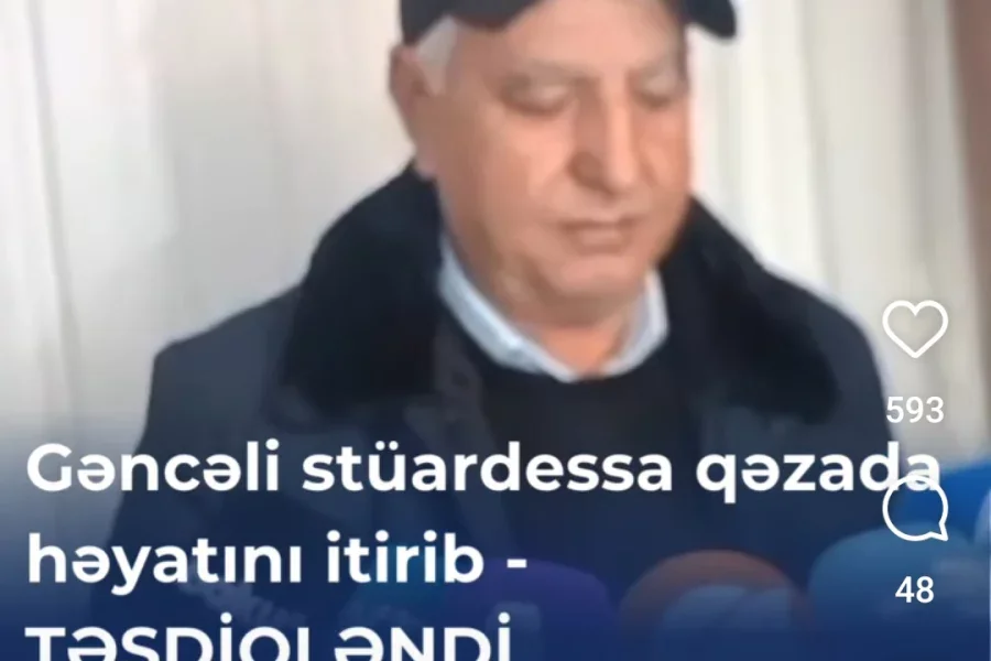 Gəncəli stüardessa qəzada həyatını itirib TƏSDİQLƏNDİ