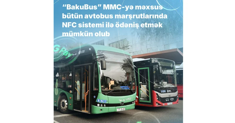 Bu gündən bütün BakuBus avtobuslarında bank kartları ilə gediş haqqını ödəmək mümkün olacaq