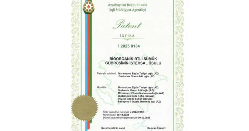 ADAU nun Biotexnologiya Mərkəzinin əməkdaşlarının ixtirasına patent verilib