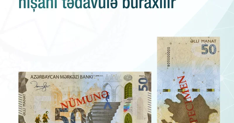 ЦБА: В обращение вводятся обновленные банкноты номиналом 50 манатов ОФИЦИАЛЬНО / ФОТО