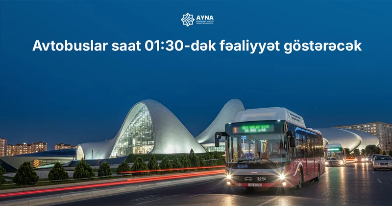 В Баку продлили время работы регулярных маршрутов в новогоднюю ночь