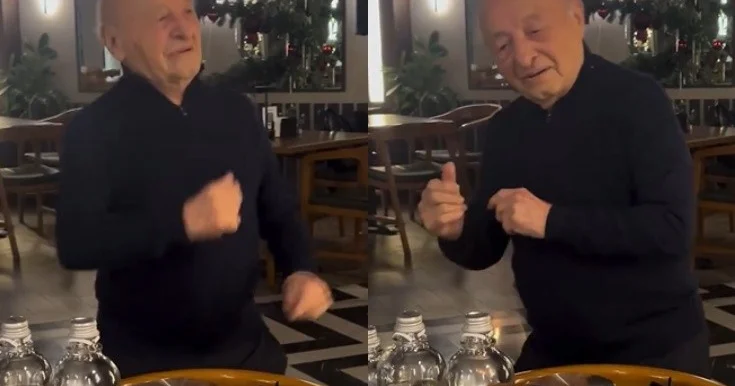 98 yaşını qeyd edən Ömər Eldarovun rəqsi Video