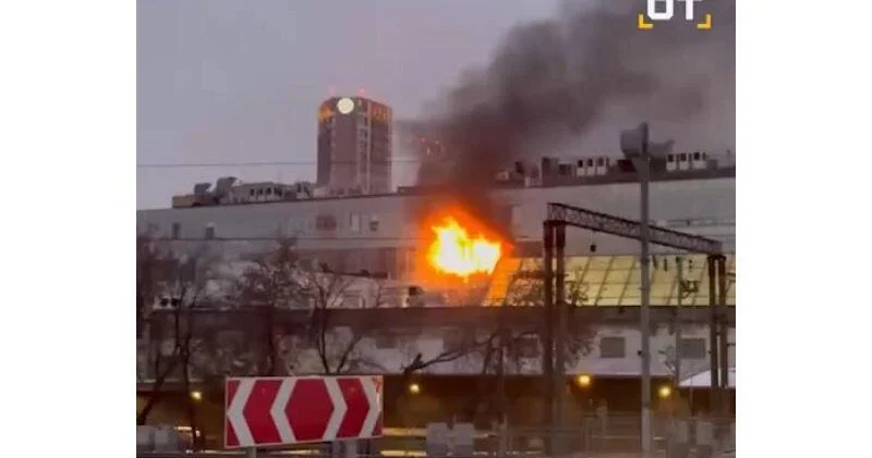 Пожар в бизнес центре в Москве ВИДЕО