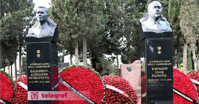 Həlak olan ekipaj üzvlərinin məzarları ziyarət edildi Foto