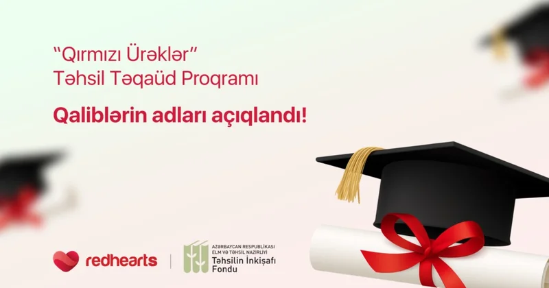 “Qırmızı Ürəklər” Təhsil Təqaüd Proqramı üzrə qaliblərin adları elan olunub