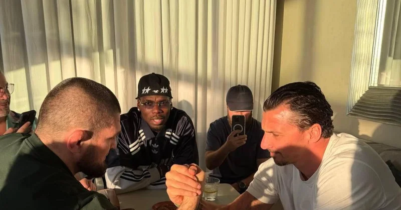 Хабиб Нурмагомедов и Златан Ибрагимович сошлись в армрестлинге ВИДЕО