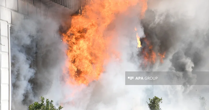 Sumqayıtda obyektdə yanğın söndürülüb YENİLƏNİB 1 VİDEO