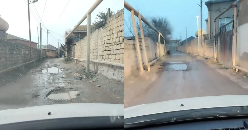 Hövsan kəndinin BAXIMSIZ KÜÇƏLƏRİ: Şikayət etsək də, problem tam həllini tapmır