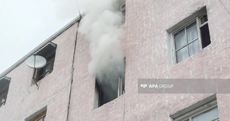 Ucarda keçmiş yataqxana binasında yanğın olub