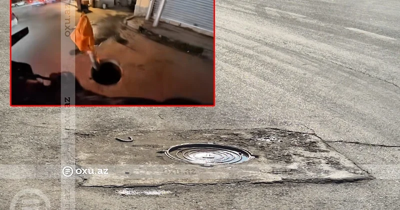 Bilgəhdə sürücülər üçün təhlükə yaradan açıq kanalizasiya lükləri ilə bağlı TƏDBİR GÖRÜLDÜ