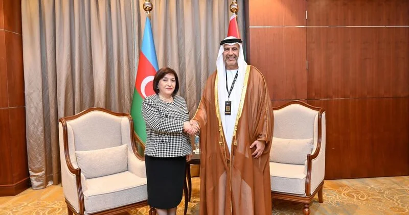 Milli Məclis sədri BƏƏ Federal Milli Şurasının sədr müavini ilə görüşdü FOTO