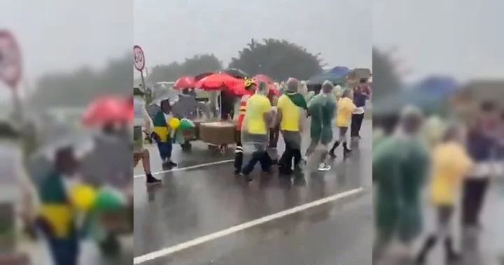 В Бразилии более 70 человек пострадали на митинге из за удара молнии