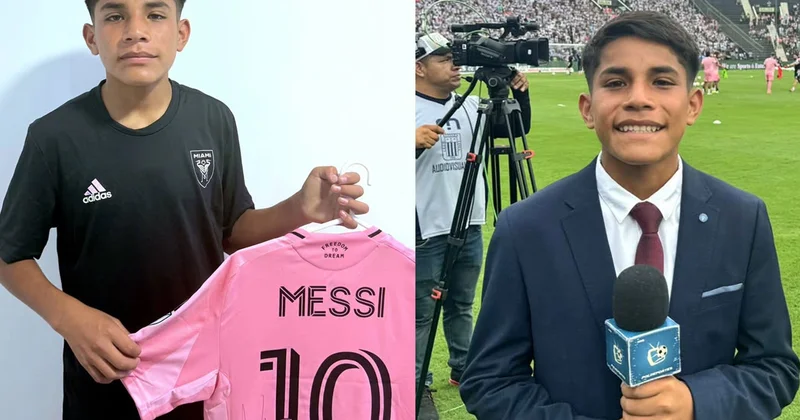 Messi Libertadores Kubokunu dağ başıdan canlı yayımlayan şərhçi ilə görüşdü VİDEO