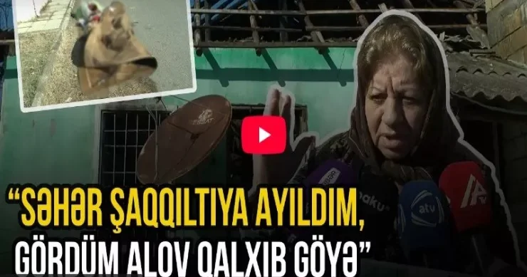 İmişlidə yanan evdə kişi meyiti aşkar edilib Öldürülüb, yoxsa yanıb?! VİDEO