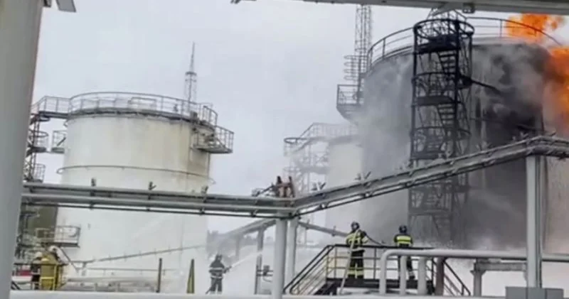 Ukrayna Krasnodarda neft emalı zavoduna zərbə endirib