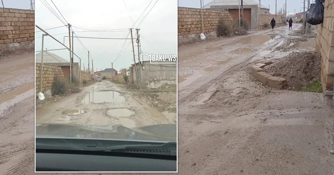 Bərbad vəziyyətə düşən yollardan ŞİKAYƏT