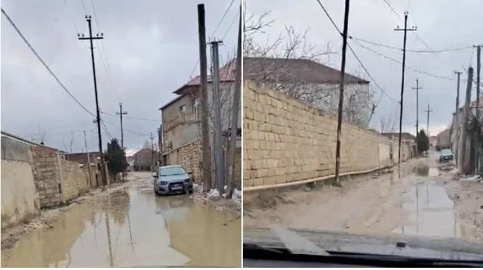 Bakıda bu cür yollar da var Nə maşınlar keçə bilir, nə də piyadalar VİDEO