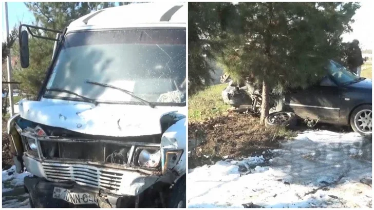 В Джалилабаде столкнулись пассажирский автобус и легковушка: есть пострадавшая