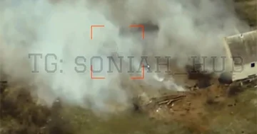 Xerson yaxınlığındakı Rusiya komandanlıq məntəqəsi yerlə yeksan edilib...