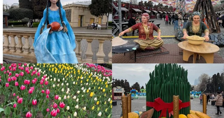 Bulvarda Novruz ab havası Fotolar