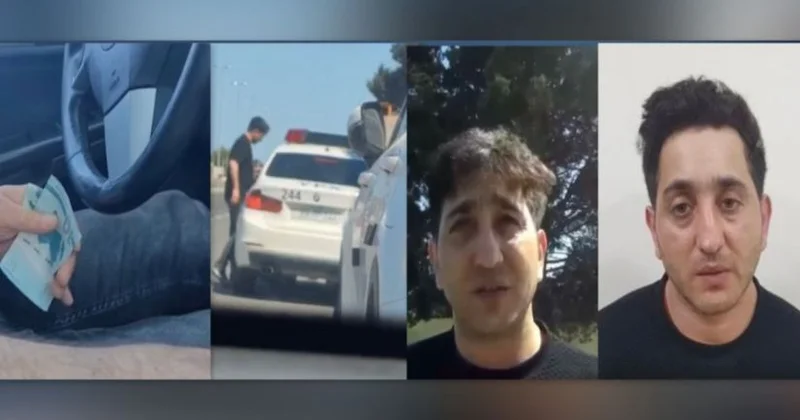 Yol polisini təhdid edən sürücü həbs olundu