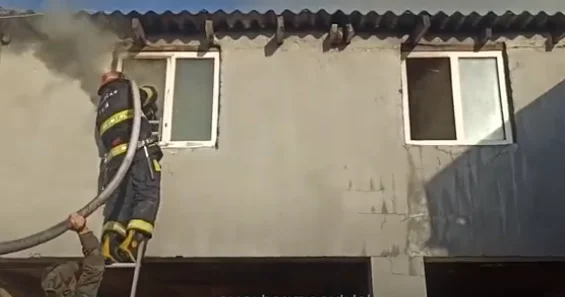 Nərimanovda obyektdə yanğın oldu Video