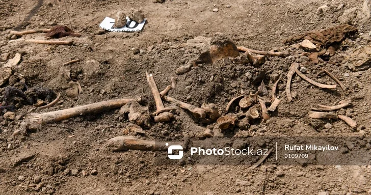 В агдеринском селе найдены останки человеческого скелета