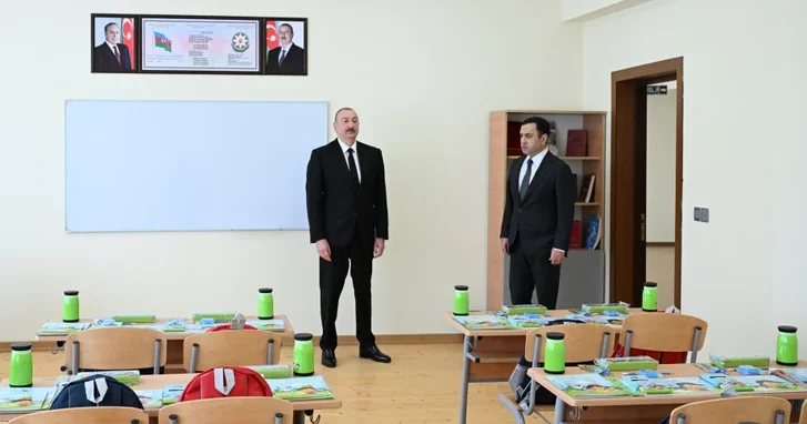 Президент Ильхам Алиев принял участие в открытии здания лицея Талыстан в городе Исмайыллы