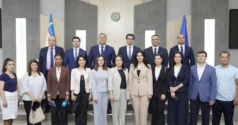Azərbaycan nümayəndə heyəti Özbəkistan İnformasiya və Kütləvi Kommunikasiya Agentliyində görüş keçirdi FOTOLAR