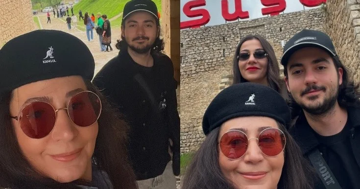 Cəlil Məmmədquluzadənin qızı və nəvəsi Şuşada Fotolar