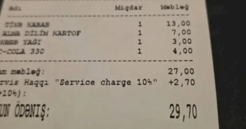 Kartofun yağına, supun suyuna görə ayrıca pul almaq qanunidir? Vəkil restorandakı rəzillikdən danışdı
